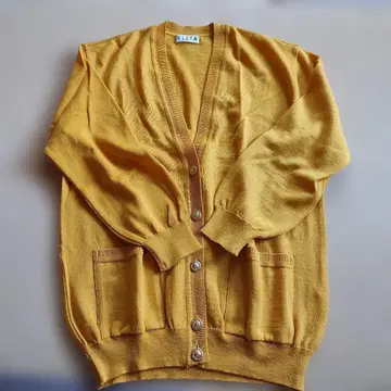 ELLE SPORTS 머스타드 가디건