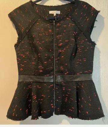 새상품급 MILLY 트위드 슬리브리스 자켓