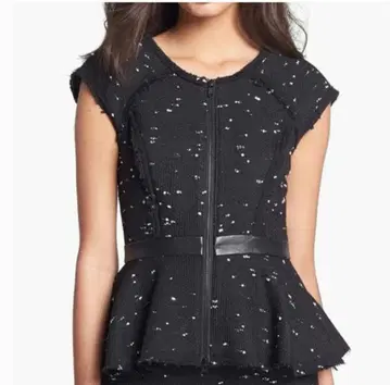 새상품급 MILLY 트위드 슬리브리스 자켓