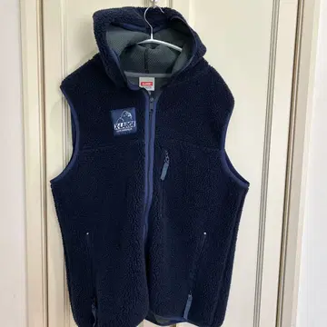 [ 고품질 ] X-LARGE 네이비 플리스 베스트 XL
