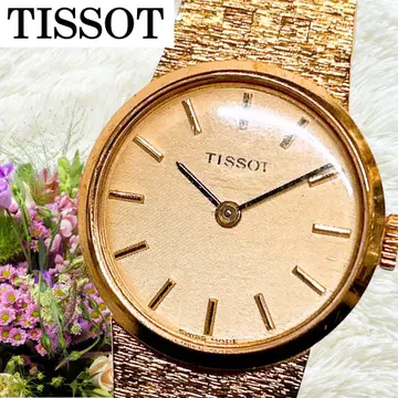 작동 티쏘 TISSOT 손목시계 수동 와인딩 골드 y2k 00s