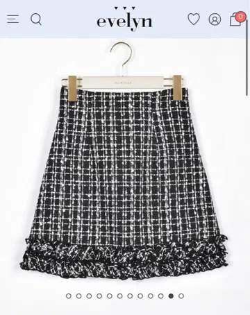 evelyn 밑단 프릴 미니 스커트