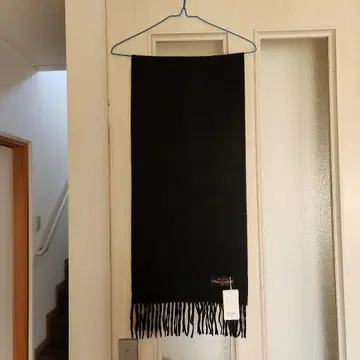 캐시미어 블랙 프린지 머플러