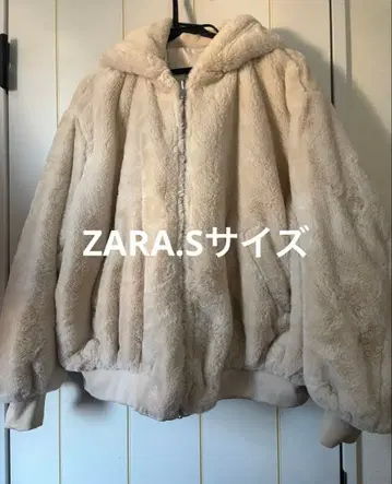 SALE ZARA 리버서블 퍼 블루종
