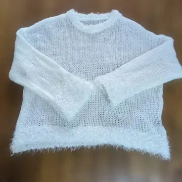 PELLICULE 화이트 니트 스웨터 F 사이즈