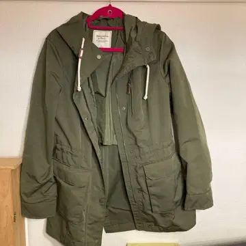 아바클로, 새상품, 한정품 후드 부착 올리브 그린 밀리터리 자켓