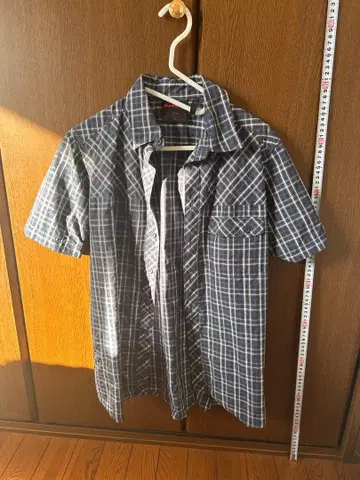 MAMMUT 체크 무늬 반팔 셔츠 M