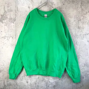 B807 구제 의류 트레이닝복 맨투맨 그린 무지 90s Y2K