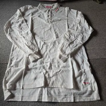 미키하우스 화이트 긴팔 피케 셔츠