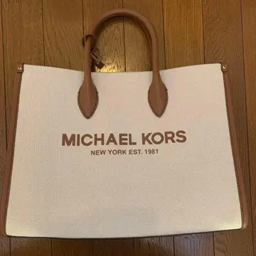 MICHAEL KORS 토트백 화이트/브라운