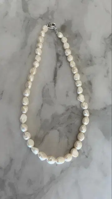 BEAMS 담수 펄 목걸이