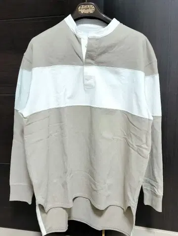 스픽 앤 스팬 베이지 & 화이트 라거 셔츠