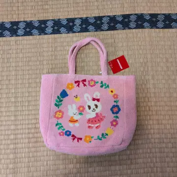 miki HOUSE 핑크 토트백