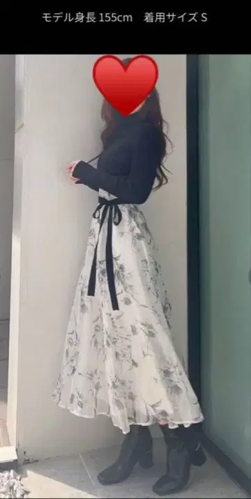 MERCURYDUO 플라워 도킹 코르셋 원피스