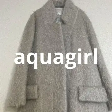 [ 가격 인하 ] aquagirl 모헤어 미들 코트 그레이 36