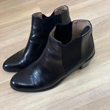 오데트 에 오딜 블랙 사이드 고어 부츠 중간 힐 오데트