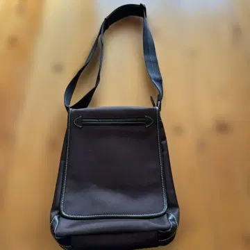 브라운 숄더백 합성섬유제