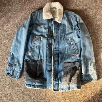 보아 카라 부착 라이트 블루 데님 자켓