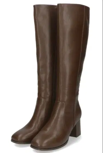 ORiental TRaffic 스퀘어토 힐 롱 부츠 브라운 M 사이즈