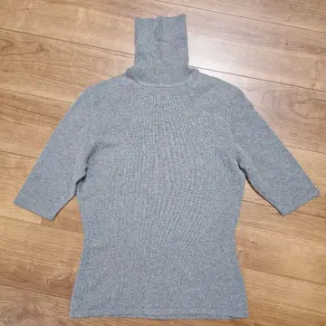 최종 가격 TSE 그레이 하이넥 반팔 니트 여성용 M