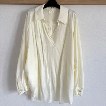 Vin 아이보리 블라우스 긴팔 성인 여성 깔끔한