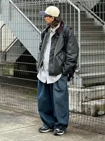 ANGLAN Stone Vintage Denim Balloon Pant