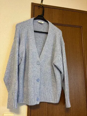 COS 라이트 블루 믹스 가디건 L 새상품