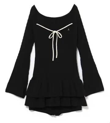 andmary Milky frill mini dress