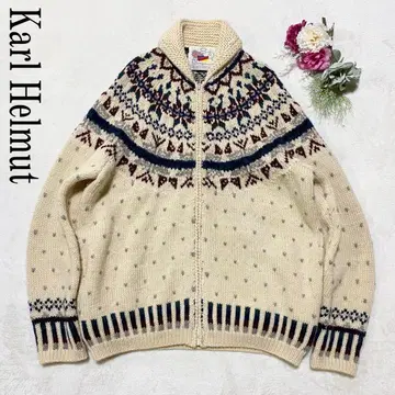 컨디션 최상 칼 헬무트 코위찬 니트 노르딕 무늬 빈티지 레어