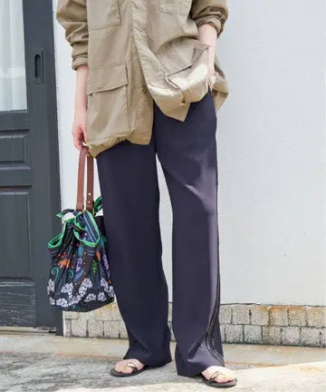 스팽글 라인 트랙 팬츠