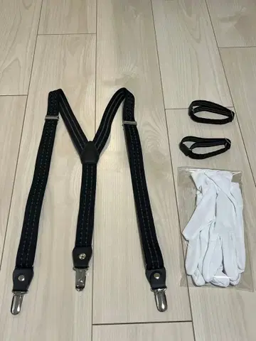 남성용 웨딩 서스펜더 장갑 세트