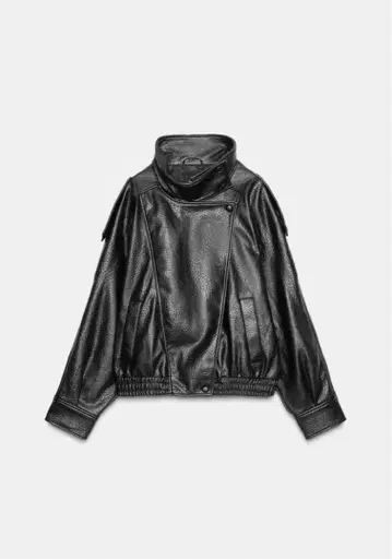 ZARA 블랙 가죽 자켓 M
