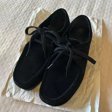 GU 리얼 가죽 모카신 신발 블랙 25cm