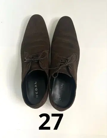 REGAL 리갈 스웨이드 신발 브라운 27