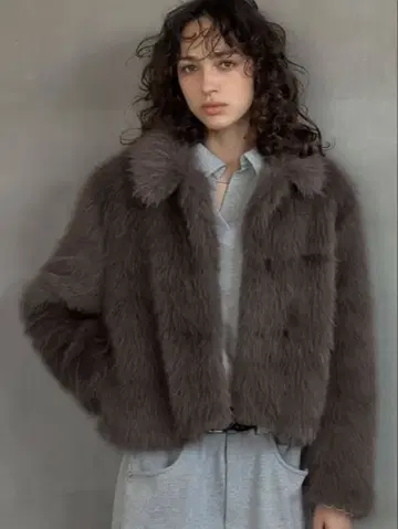 [ 가격 인하 ] 미사용 새상품 인조 모피 블루종