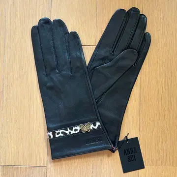 ANNA SUI 가죽 장갑 블랙
