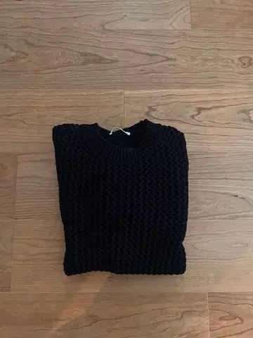 AURALEE COTTON LILY-YARN MESH KNIT P/O