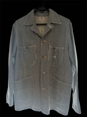 Lee 히코리 스트라이프 커버올 하우스 택 빈티지