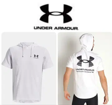 UNDER ARMOUR 후드 부착 T셔츠 화이트
