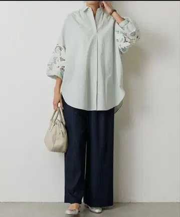 비어즐리 beardsley 소매 레이스 셔츠