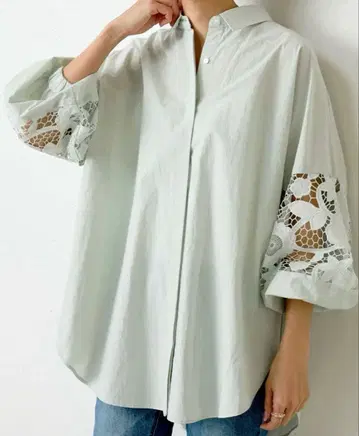 비어즐리 beardsley 소매 레이스 셔츠