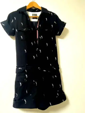 MARK & LONA 네이비 폴로 패턴 원피스