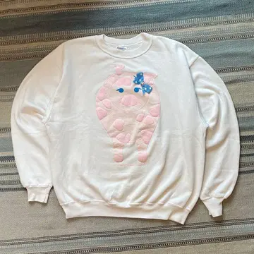 헤인즈 맨투맨 돼지 haynes 80s usa