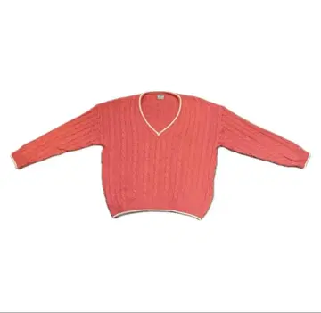 Vneck cotton knit sweater made in Italy