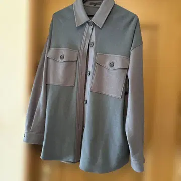 ICB 그레이 포켓 부착 셔츠 자켓 XL