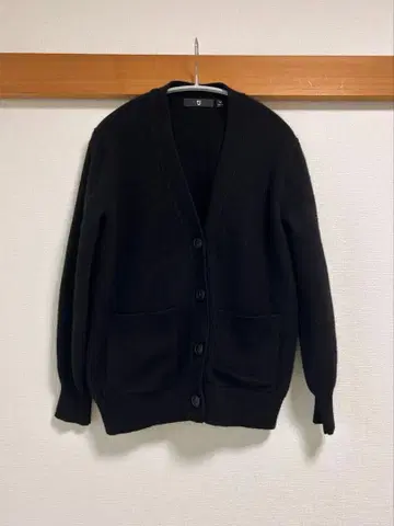 유니클로 J 블랙 캐시미어 가디건 M