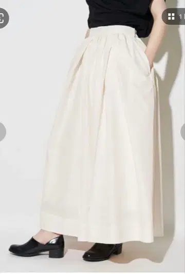 엘렌딕 크로스 턱 개더 스커트