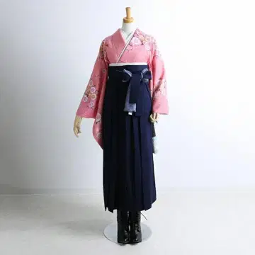 졸업 하카마 니샤쿠소데 기모노 단품 핑크 계열 기성복 3516
