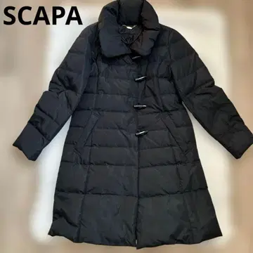 SCAPA 블랙 다운 자켓 롱 카파 블랙