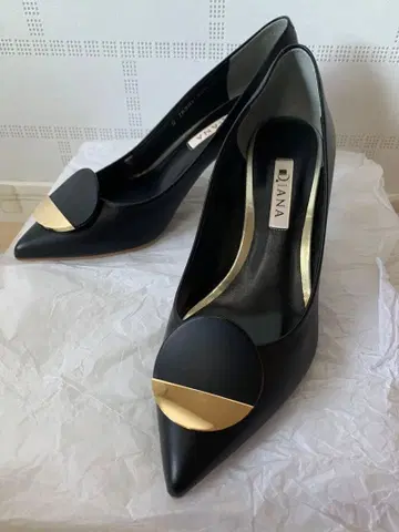 DIANA 블랙 스틸레토 펌프스
